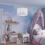 Sollux Lighting Hängeleuchte Fairy 30 im Kinderzimmer, mit Feen-Motiv. Deckenleuchte für Mädchen.