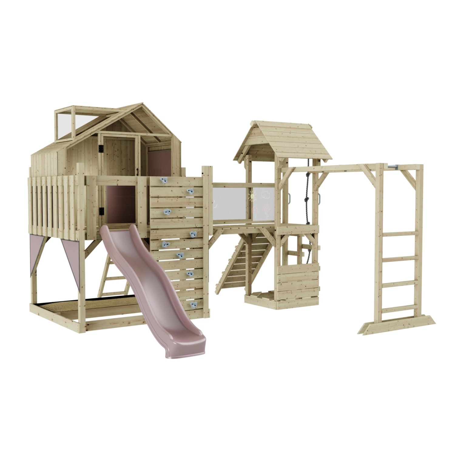 OutdoorToys Spielturm Luna Altrosa