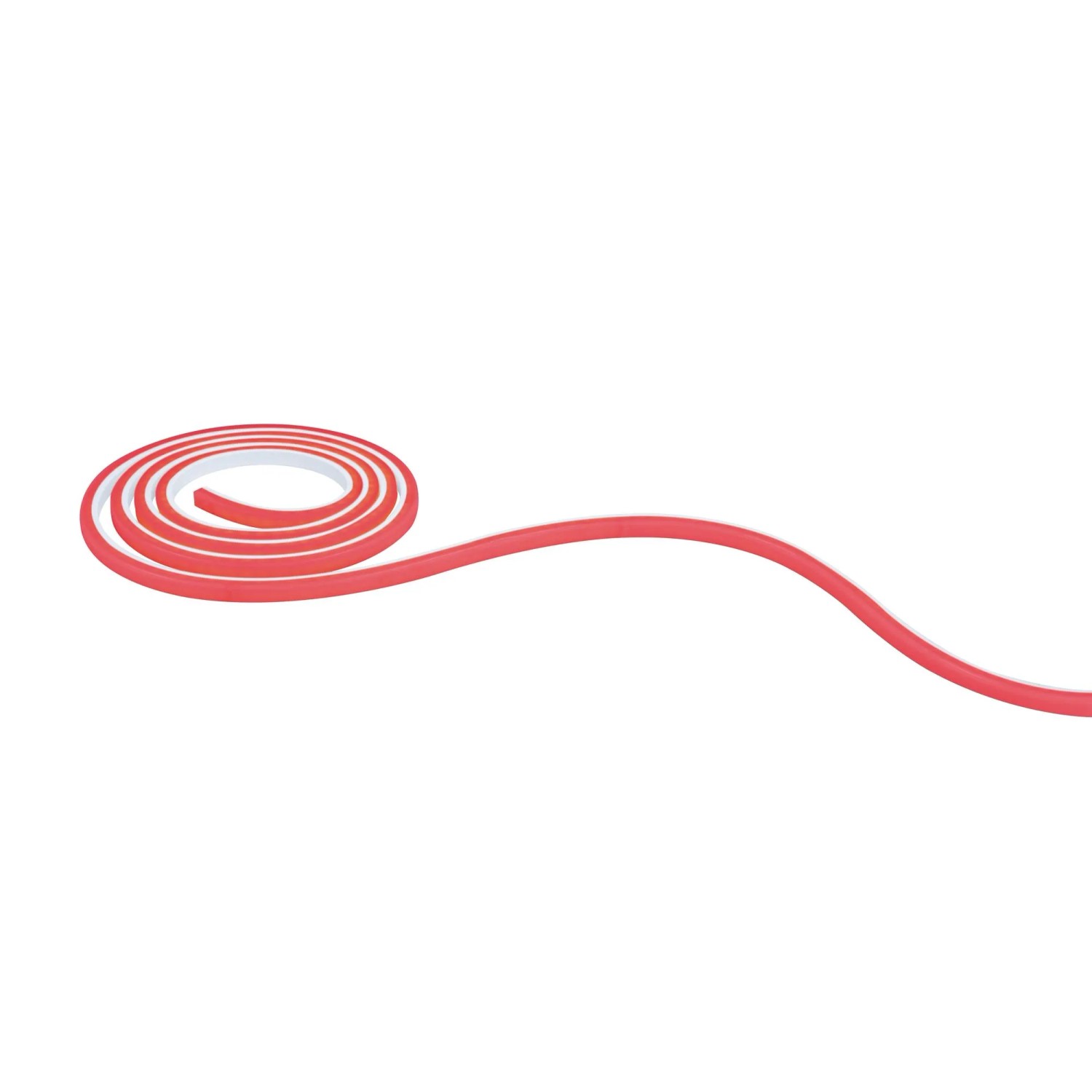 Roter Paulmann MaxLED Flow LED-Streifen (1,5 m) im aufgerolltem Zustand.