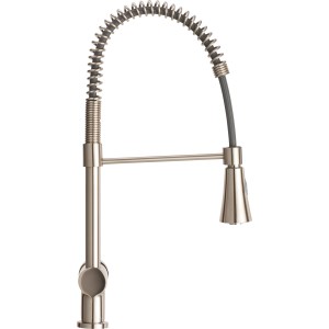 baliv Küchenarmatur KI-1172 in Edelstahloptik, Einhebelmischer mit flexiblem Schlauch.