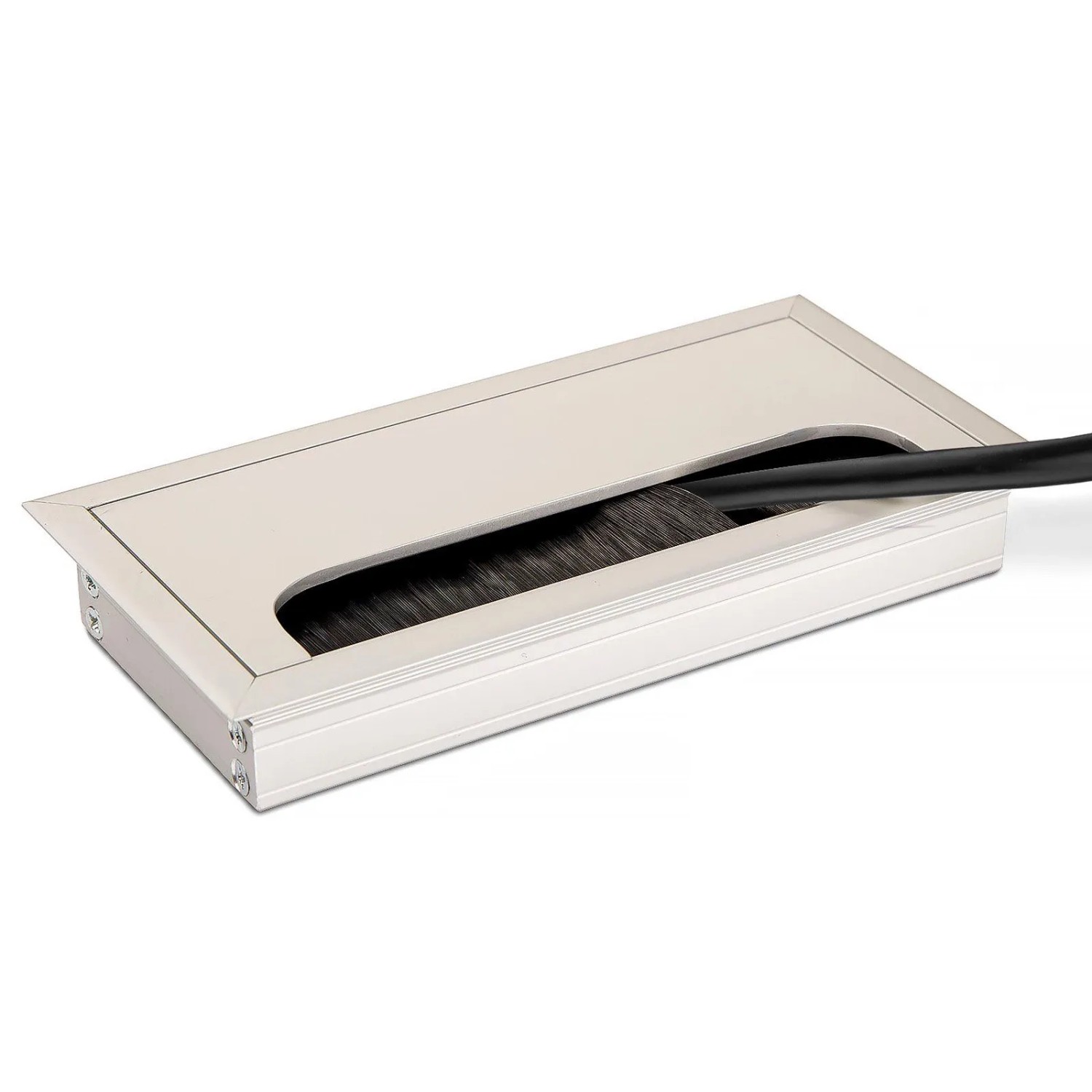 SOTECH CAVO Kabeldurchlass Kabeldose Eckig 160 x 80 mm Silber Eloxiert