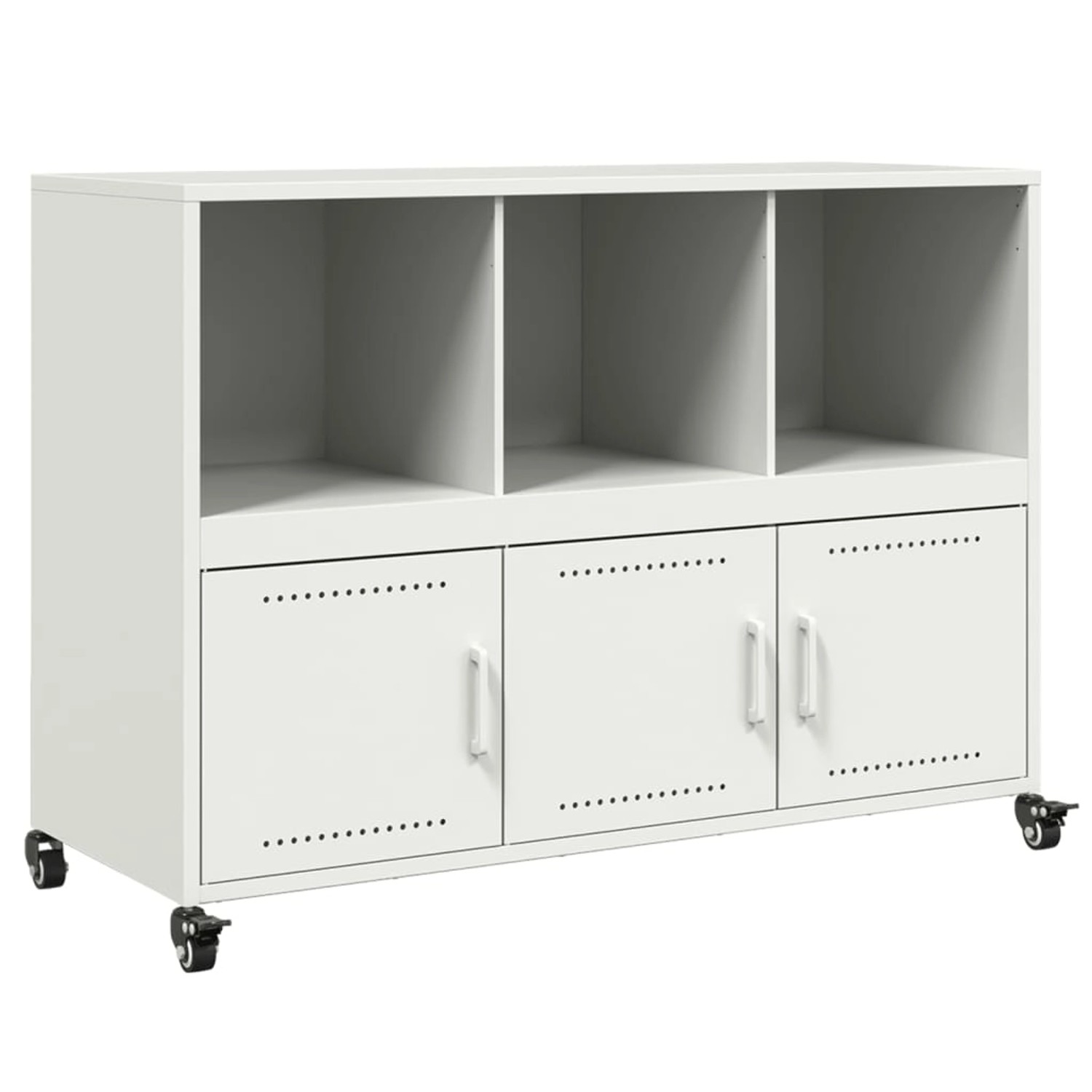 vidaXL Sideboard Weiß 100,5x39x72 cm Stahl 846739 günstig online kaufen