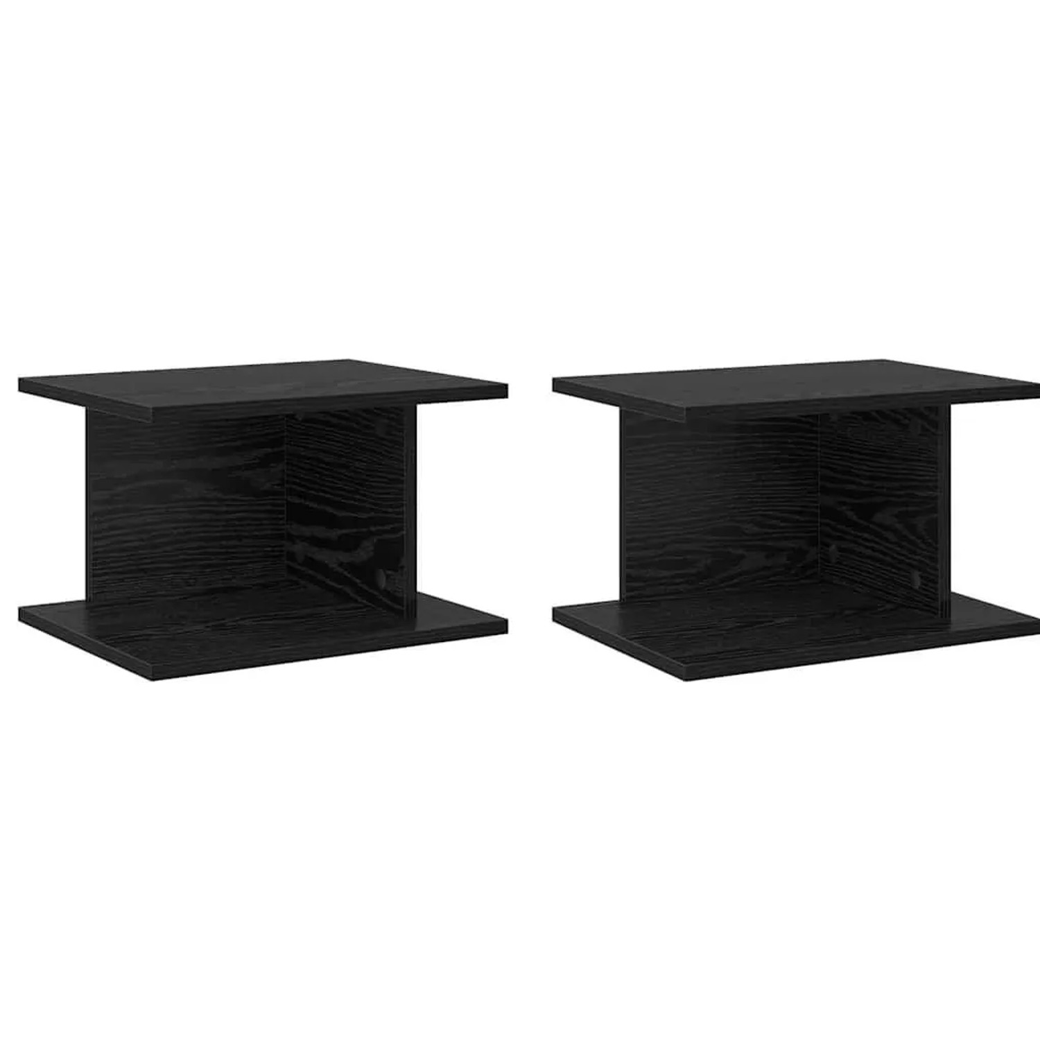 vidaXL Nachttisch 2 Stk Schwarz Eichen-Optik 40 x 30 x 25 cm 891171