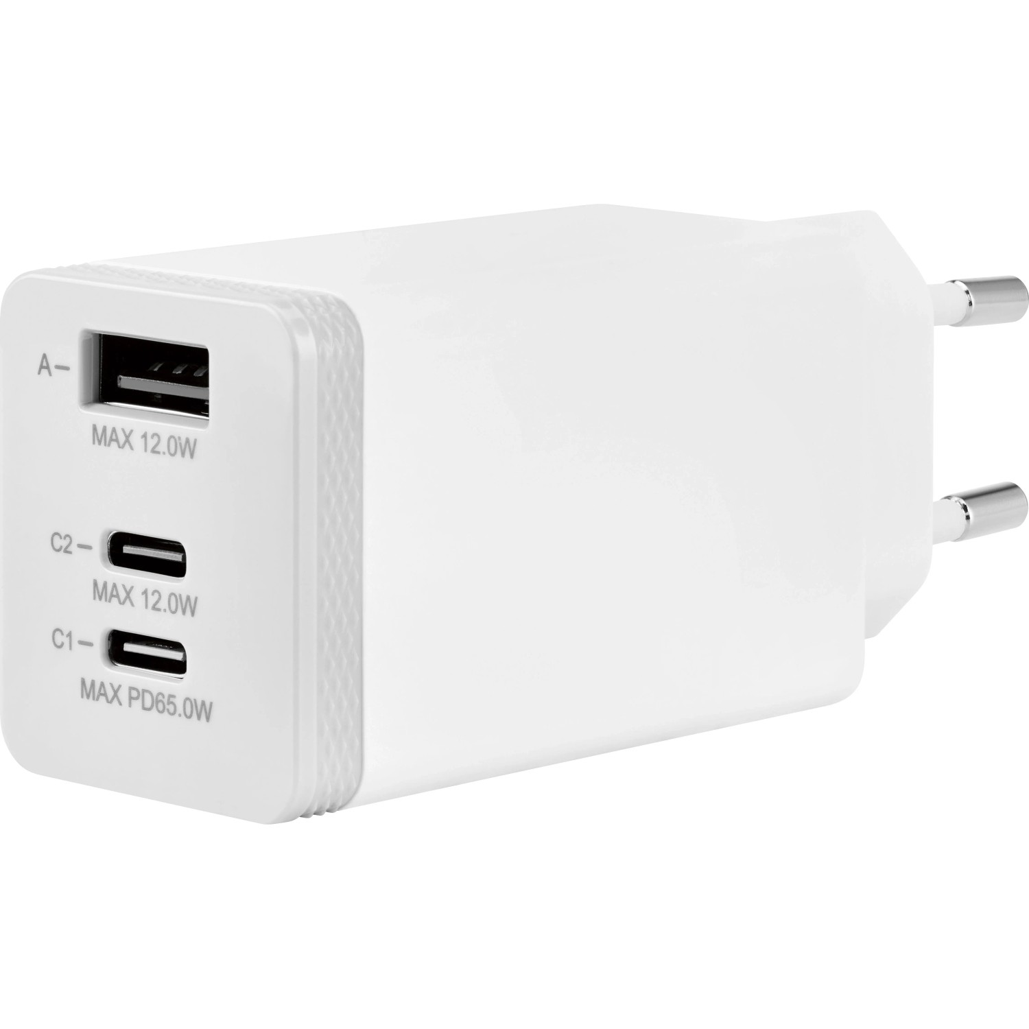 Schnellladegerät USB-C/A 65 W Weiß