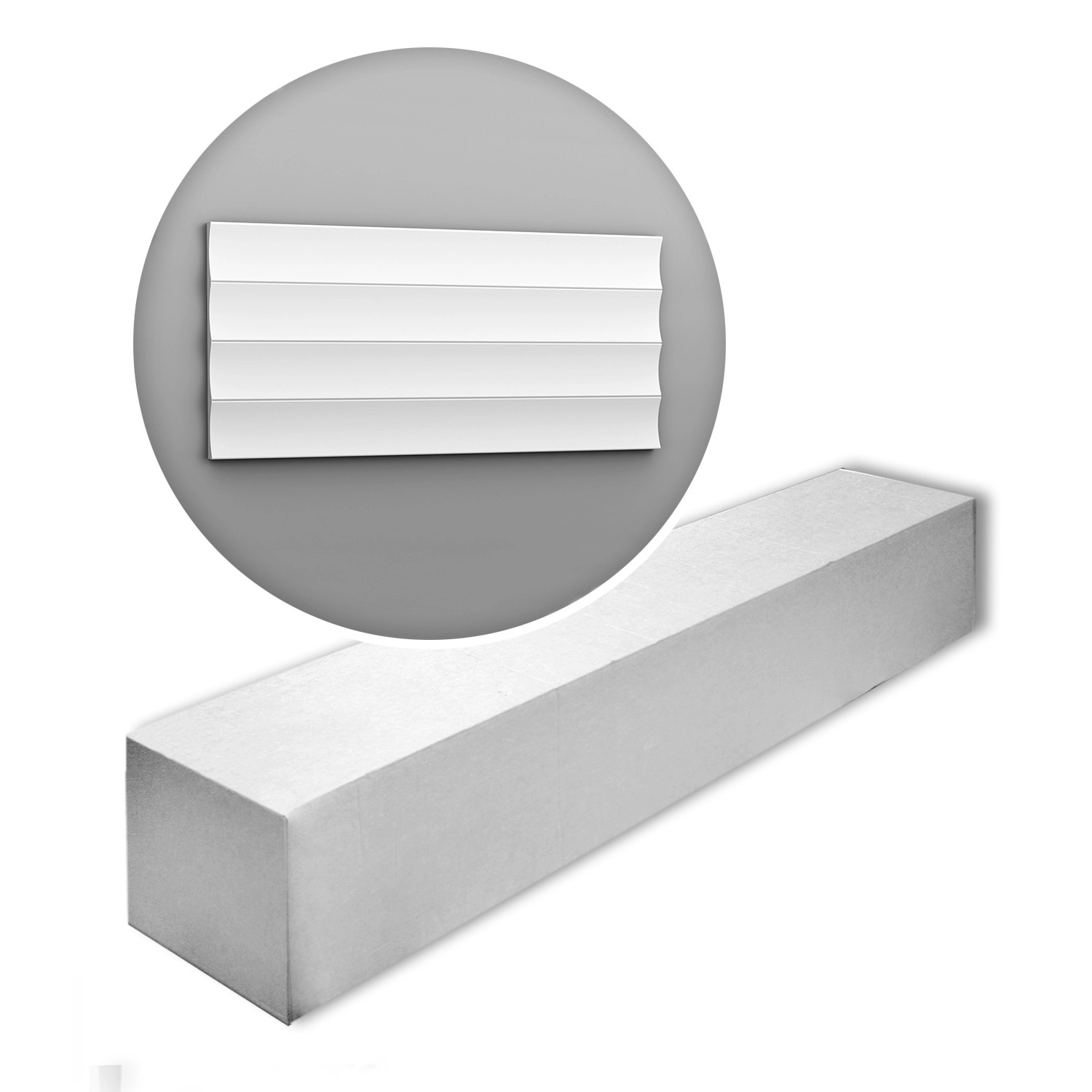 Thumbnail - ORAC DECOR W114-Box MODERN 3D Wandpaneele 1 Karton mit 10 Zierlementen 20 m Weiß