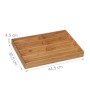 Relaxdays Besteckkasten Bambus Natur 7 Fächer 4,5 cm x 30,5 cm x 44,5 cm 800 g_2