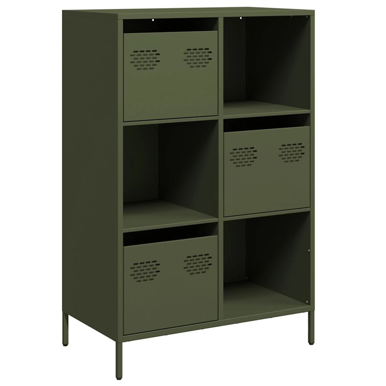 vidaXL Highboard Olivgrün 68x39x103,5 cm Stahl 851410 günstig online kaufen