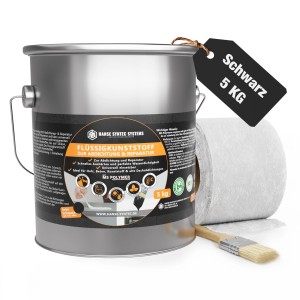 HSS Flüssigkunststoff Abdichtungs- und Reparatur-Set 5 kg Schwarz