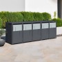 Westmann Mülltonnenbox Tonus 5, anthrazitfarben, für 5 Tonnen. Moderne Mülltonnenverkleidung aus Stahl.