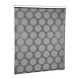 Relaxdays Duschrollo Kunststoff Aluminium Grau Wasserabweisend 140 cm x 240 cm