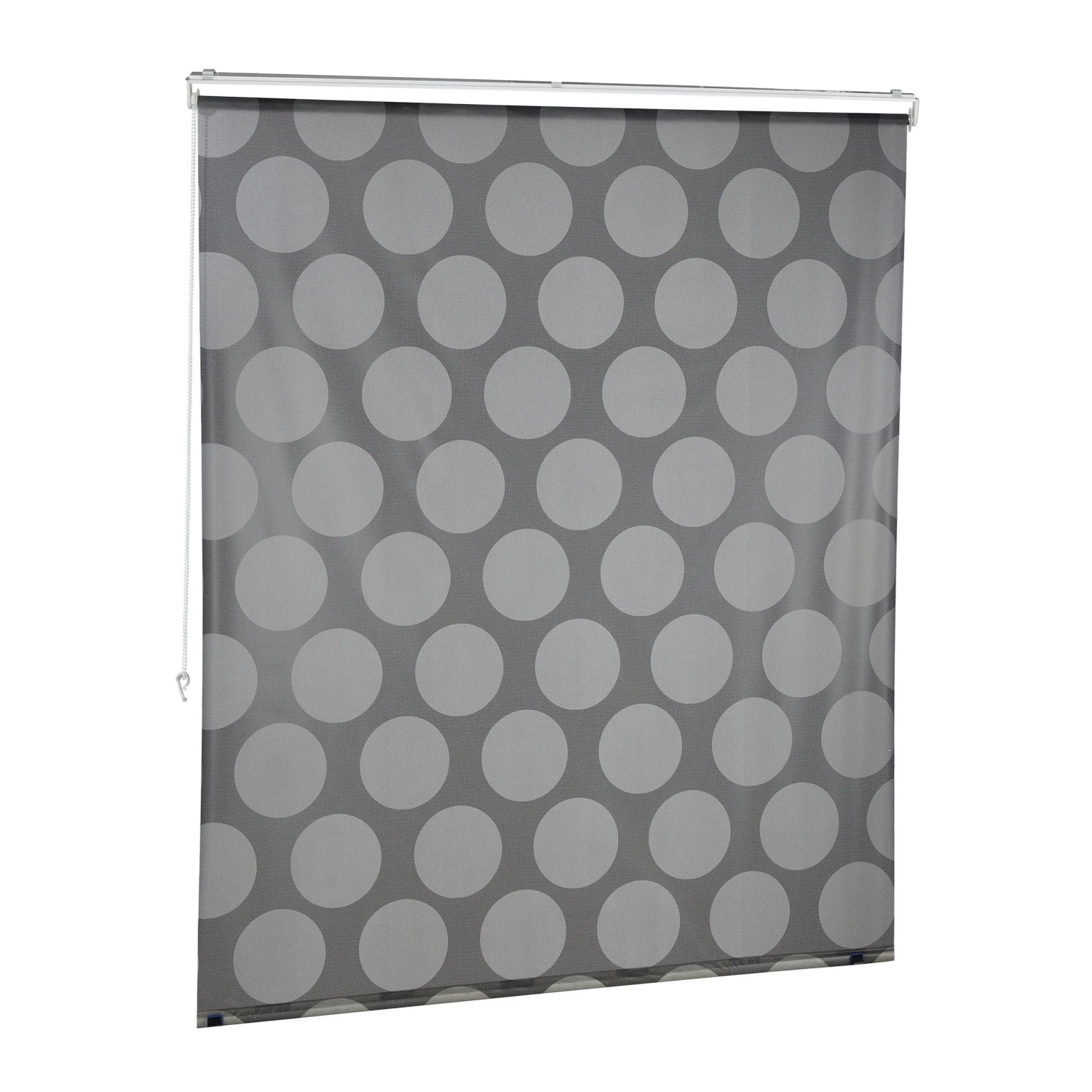 Relaxdays Duschrollo Kunststoff Aluminium Grau Wasserabweisend 140 cm x 240 cm