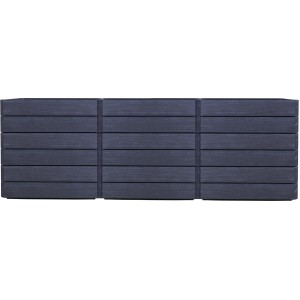 Garantia Hochbeet-System U L Ergo Quadro Wood, 75x240x160cm, aus Kunststoff in Holzoptik.