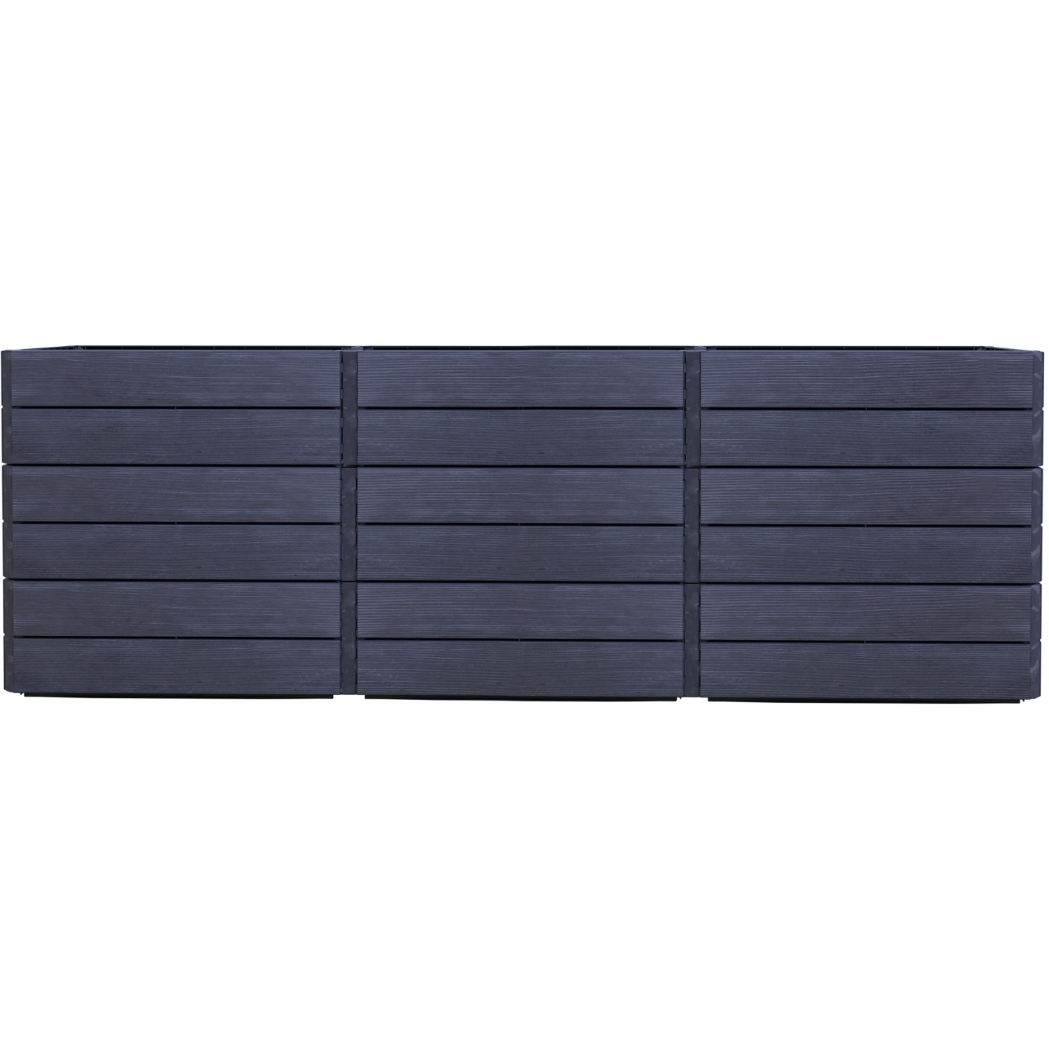 Garantia Hochbeet-System U L Ergo Quadro Wood, 75x240x160cm, aus Kunststoff in Holzoptik.