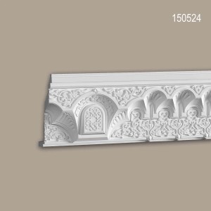 Weiße PROFHOME Eckleiste 150524 im orientalischen Stil, 200 cm lang, für Decken und Wände.