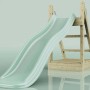 Mintgrüne OutdoorToys Rutsche Leopard, 175 cm, mit Holzgestell für Spieltürme & Spielanlagen.