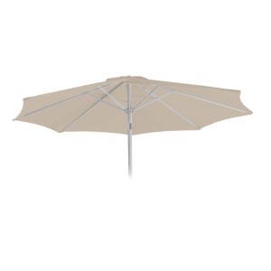 Cremefarbener MCW Ersatz-Bezug für Sonnenschirm Asti 3x3m mit 8 Streben. UV-Schutz 50, wasserabweisend.