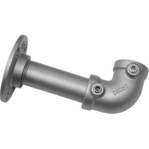 Gardinia Träger Industrial Home, silberner Gardinenstangenhalter Ø 25 mm, 10 cm lang.