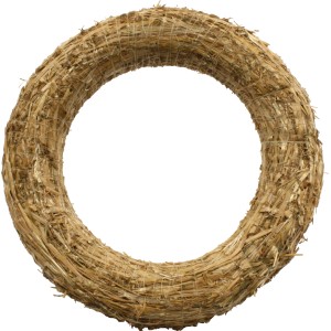 Strohkranz, Ø 20 cm, ideal zum Basteln und Dekorieren, z.B. als Adventskranz oder Türkranz.