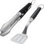 Weber Grillbesteck-Set, 2-teilig: Grillzange und Wender aus Edelstahl.