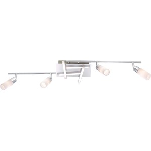 OBI LIGHTING LED-Lichtobjekt Casoli, Chrom, mit 4 Spots und LED-Leisten.