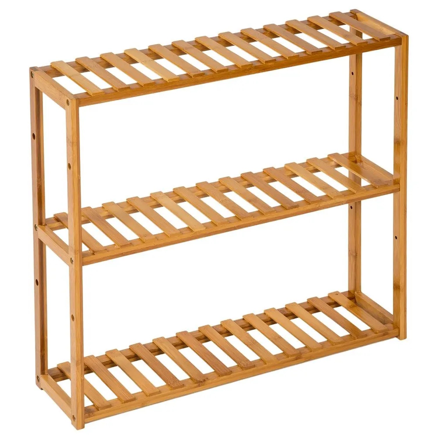Tectake Badregal Katjana Aus Bambus Mit 3 Ebenen  60 x 15 x 54 50 cm Braun