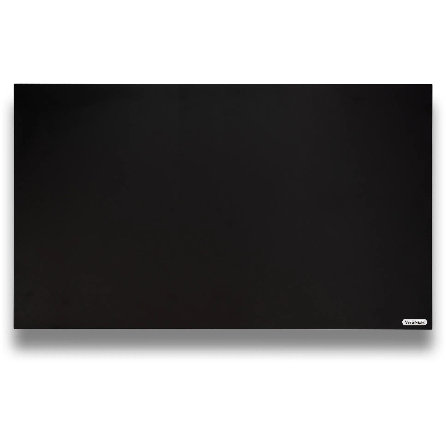 Schwarze Vasner Infrarotheizung Citara T Tafelheizung, 60x90 cm. Elektrische Heizung als beschreibbare Tafel.