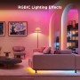 Govee LED-Leuchtband 5m im Wohnzimmer mit RGBIC Beleuchtung.