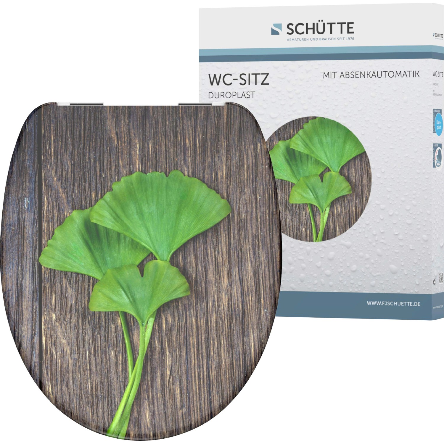 Schütte WC-Sitz  Ginko & Wood Duroplast mit Absenkautomatik