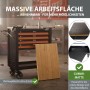 TRUTZHOLM Werkstattwagen mit Hartholzplatte und 4 Schubladen in Orange. Werkstatt-Einrichtung.