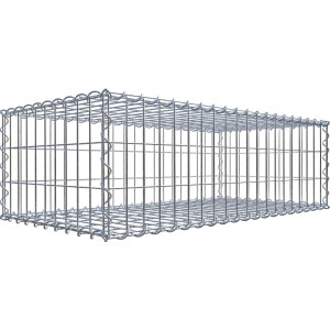 Gabiona Gabionenkorb, 30x100x50 cm, Maschenweite 5x10 cm, Drahtkorb für Einfassungen und Mauersysteme.