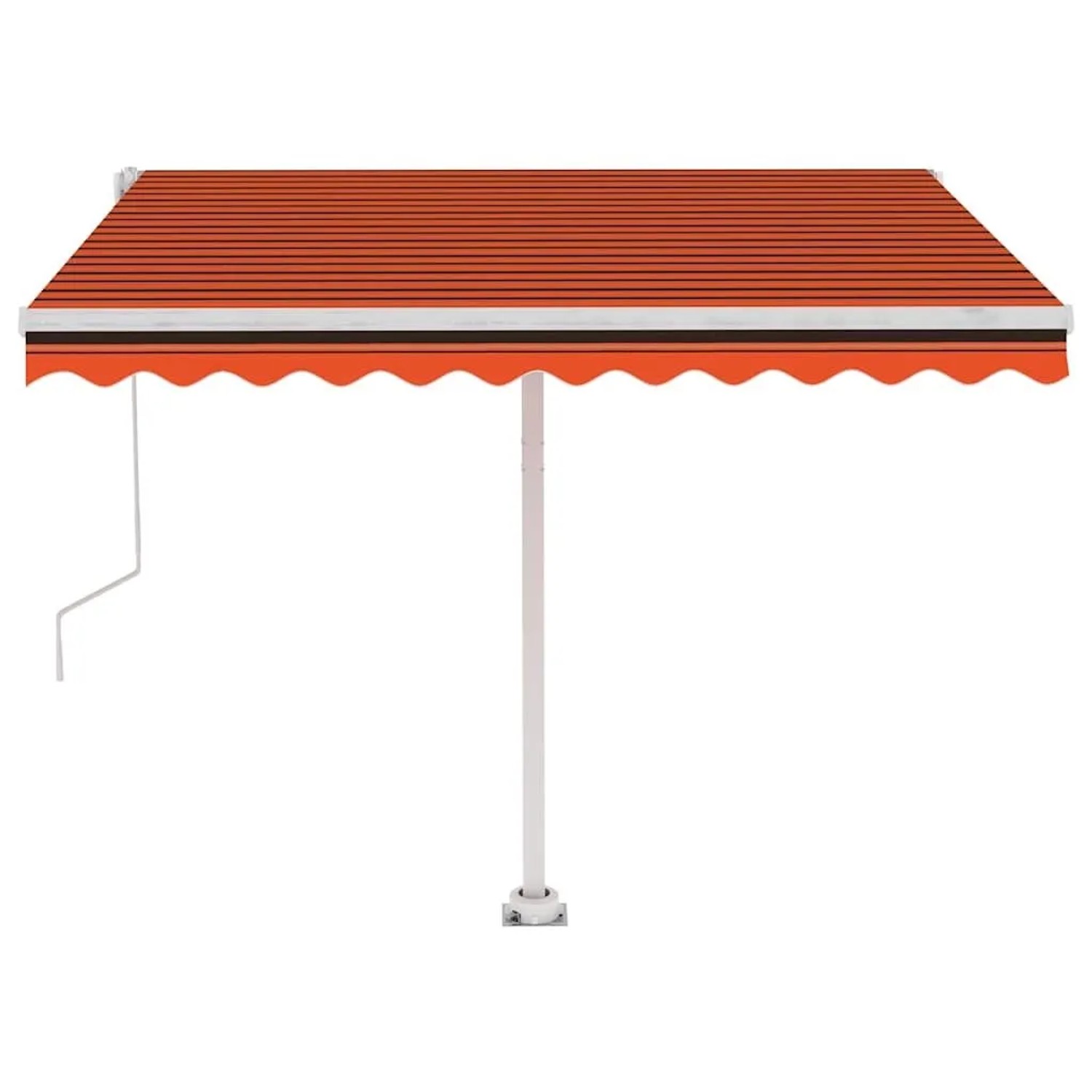 vidaXL Standmarkise Automatisch 350x250 cm Orange/Braun 3069530