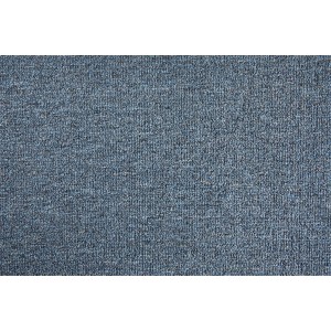 Blauer Andiamo Teppichboden Henry, 200x600 cm, getuftete Oberfläche.