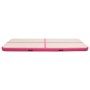 Aufblasbare Gymnastikmatte (300x100x15 cm) in Rosa/Grau für Sport & Fitness.