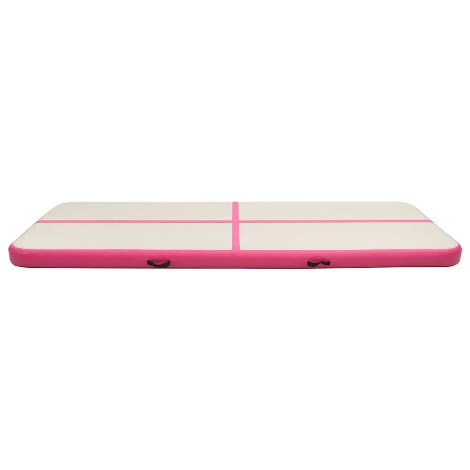 Aufblasbare Gymnastikmatte (300x100x15 cm) in Rosa/Grau für Sport & Fitness.