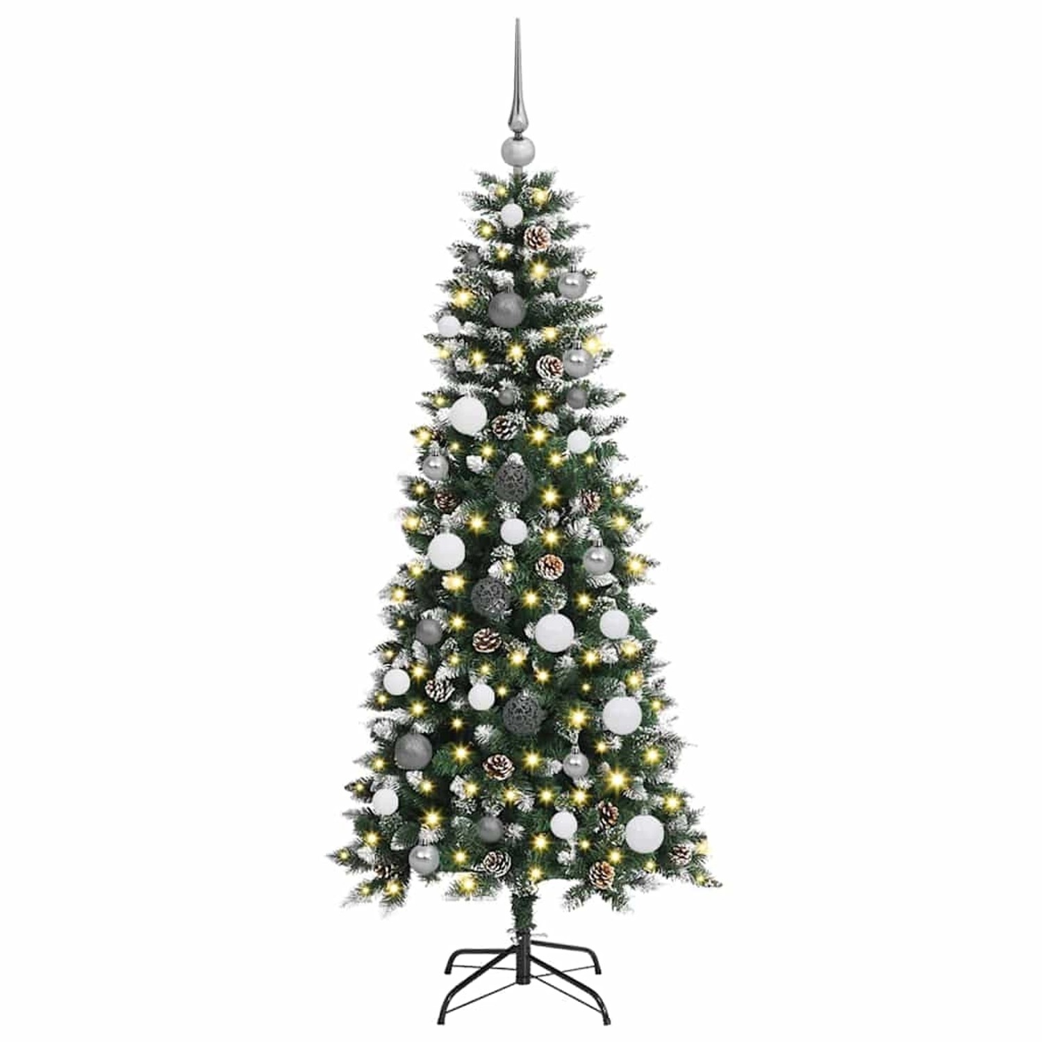 vidaXL Künstlicher Weihnachtsbaum mit 150 LEDs Grün 66 x 66 x 150 cm 3395807