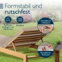 Beige Beautissu Deckchair Auflage (2er Set) mit verstellbaren Haltebändern und Klettband.