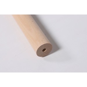 Massiver Buchenholz Handlauf, Ø 40mm, naturbelassen für den Innenbereich.