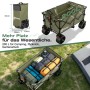 Sekey XXL Bollerwagen, faltbar, olivgrün, mit All-Terrain-Rädern, 200L Fassungsvermögen, ideal für Camping.