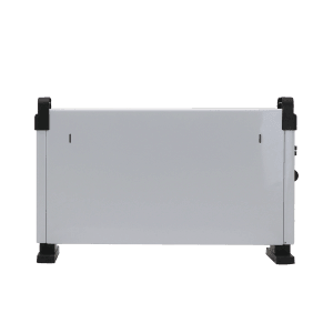 Weißer TroniTechnik Konvektor Heizkörper mit Thermostat und Tragegriffen.