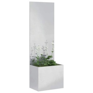 vidaXL Garten Sichtschutz-Leinwand Silber 50 x 32 x 150 cm Edelstahl 876445