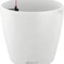 Weißes Lechuza Classico Color 35 Pflanzgefäß (Ø 35cm) mit Bewässerungssystem.