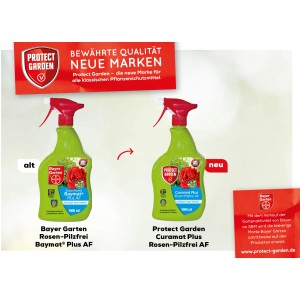 Protect Garden Curamat Plus Rosen-Pilzfrei AF 1 l Pumpspray, Vergleich altes vs. neues Design.