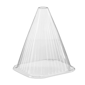 Relaxdays Pflanzenhut 24 Stück PVC Transparent 22 cm x 19 cm x 19 cm