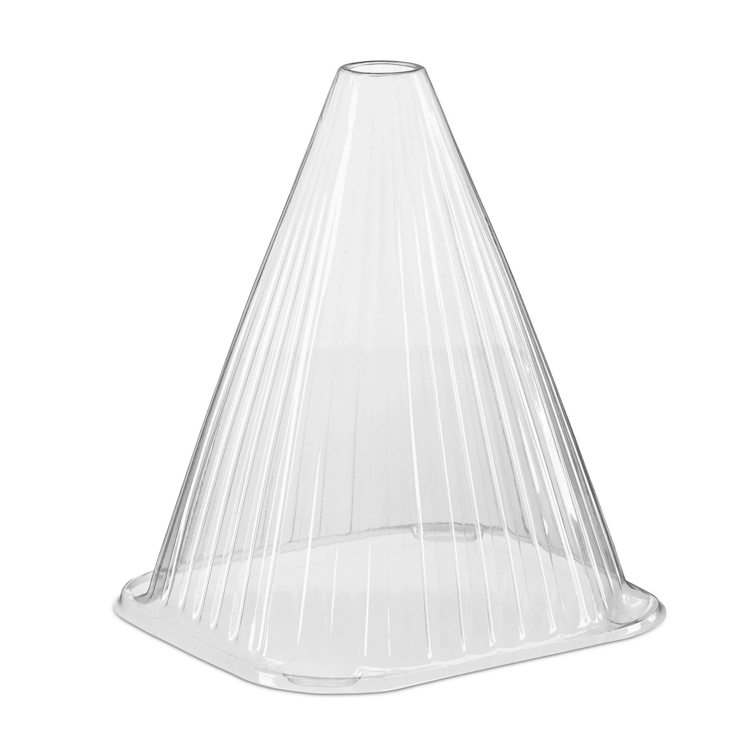 Relaxdays Pflanzenhut 24 Stück PVC Transparent 22 cm x 19 cm x 19 cm