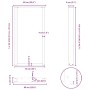 vidaXL Bartischbeine U-Form, 2 Stk, schwarz, Stahl, 60x110 cm, Maße