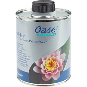 Oase PVC-Folienkleber, 1000ml Dose mit Lotusblüten-Motiv für Teichfolien Reparatur.