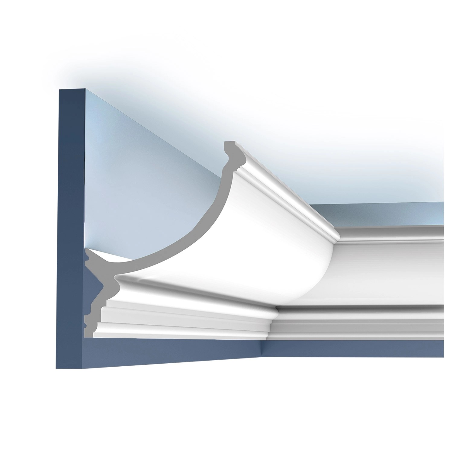 ORAC DECOR C900 LUXXUS Stuckprofil Stuck Gesims Eckleiste Deckengesims Profil 2m 200 cm x 17,1 cm x 14,6 cm Weiß