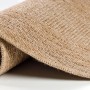 Detailansicht des beigen Ayyildiz Outdoor-Teppichs Comilla, 120x120 cm, in Sisal-Optik.