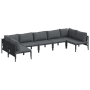 Anthrazitfarbenes 7-teiliges Garten-Sofa-Set aus Stahl von vidaXL. Ideal für den Garten.
