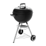Schwarzer Weber Holzkohlegrill Original Kettle 47 cm mit Deckelthermometer und Aschetopf.